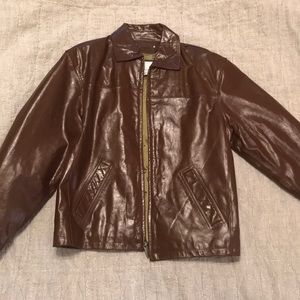 Men’s dark brown genuine leather jacket